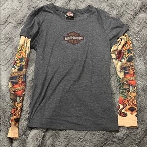 Harley-Davidson unisex Shirt with  Tattoo Sleeves